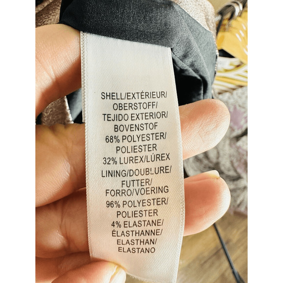 Aidan Mattox Women's Pink Strapless Bow Jacquard‎ Metallic Mini Dress Size 6 NWT - Picture 12 of 16